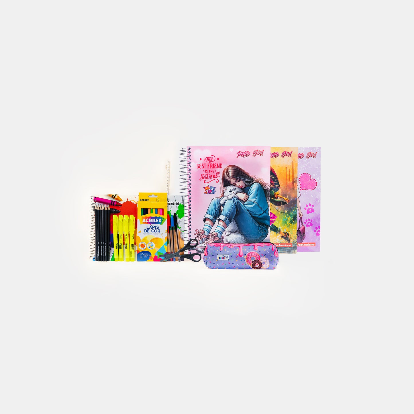 Kit VIII. Educação de Jovens e Adultos - Caderno Petite / Estojo Doce