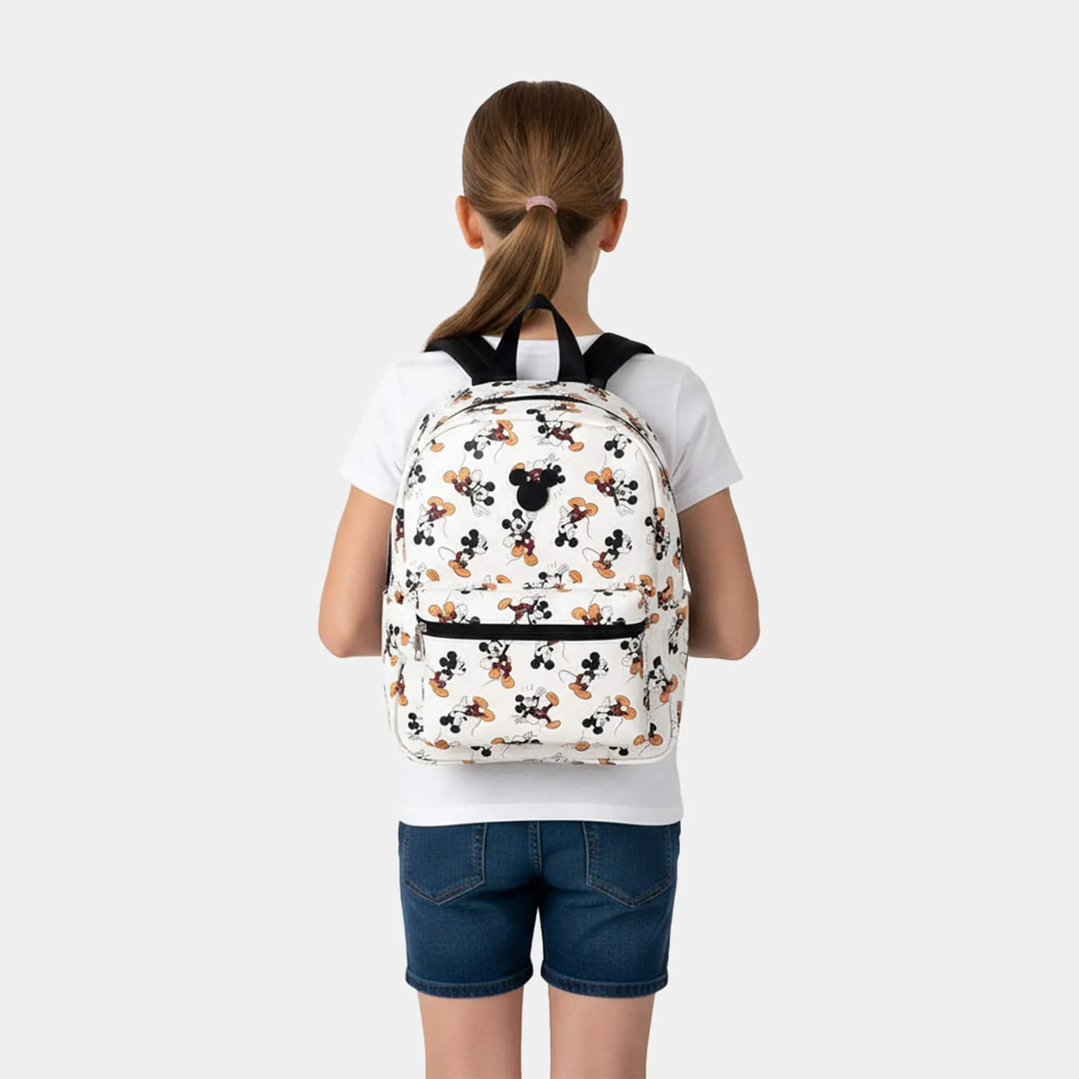 Mochila Juvenil Mickey Branca