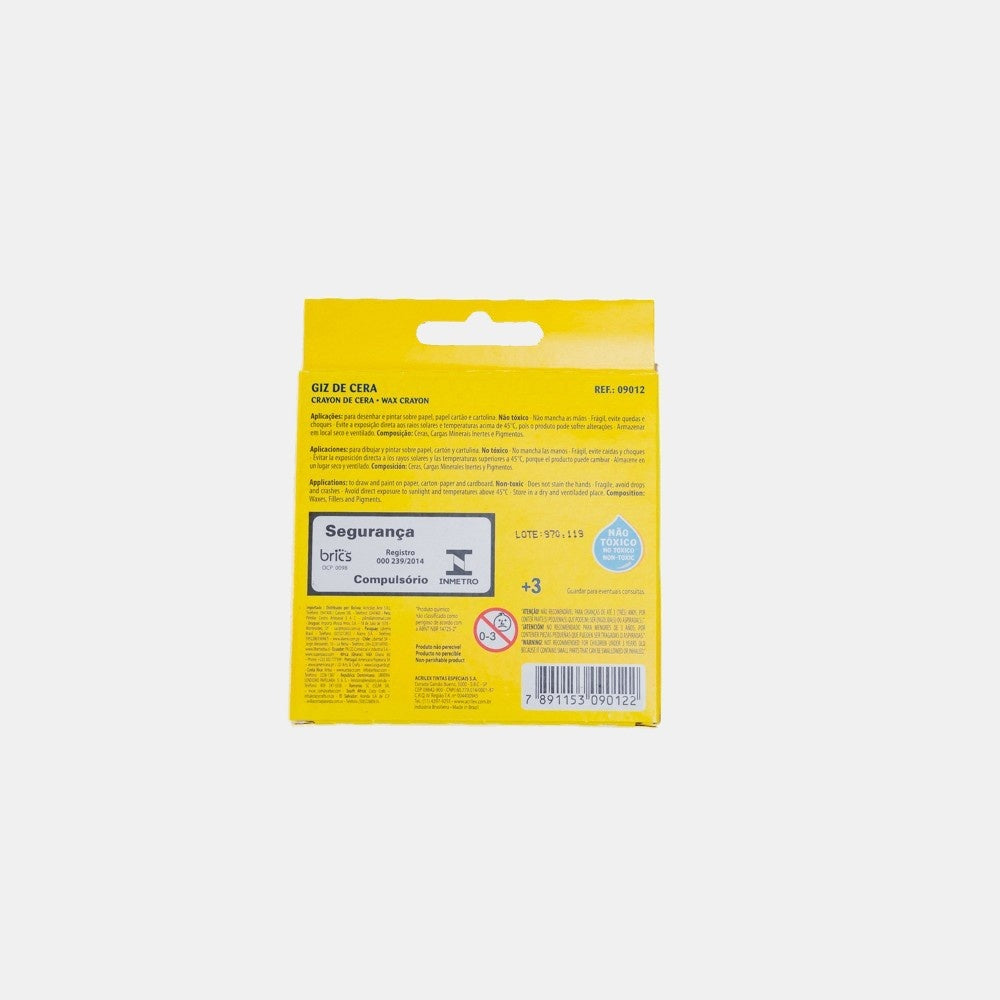 Giz de cera 12 cores – Acrilex