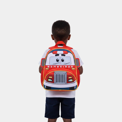 Mochila Baby Bombeiro Vermelho