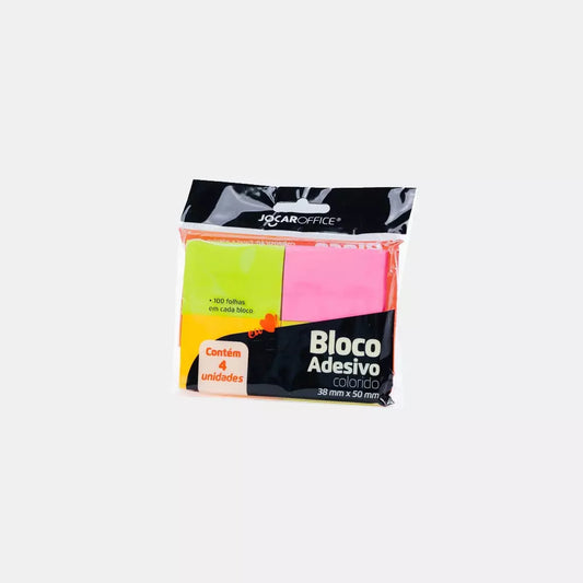 Bloco Adesivo 38x50mm - colorido