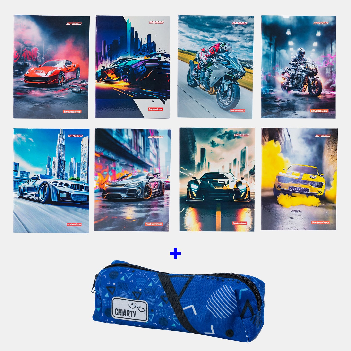 Kit IV. Ciclo de Alfabetização - Caderno Speed/ Estojo Criarty