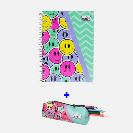 Kit V. Ensino Fundamental - Ciclo Interdisciplinar - Caderno Emoji / Estojo Emoji