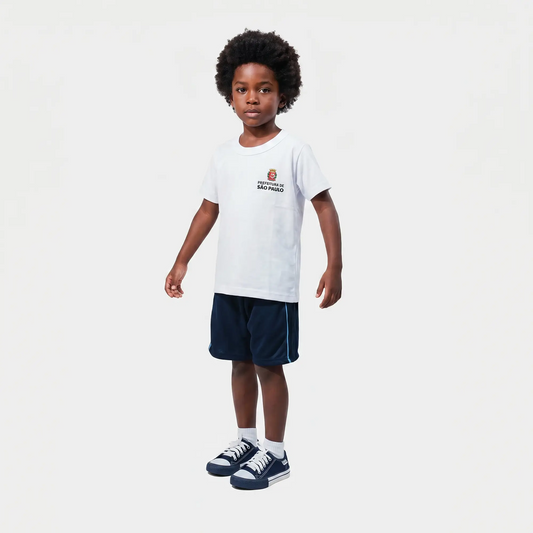 Camiseta Escolar - Prefeitura de São Paulo/SP - Gola Branca