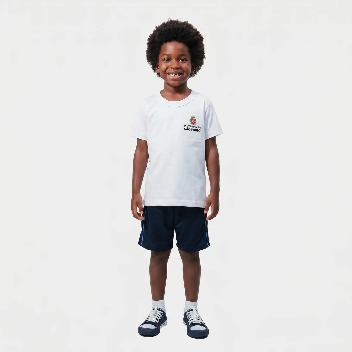 Camiseta Escolar - Prefeitura de São Paulo/SP - Gola Branca