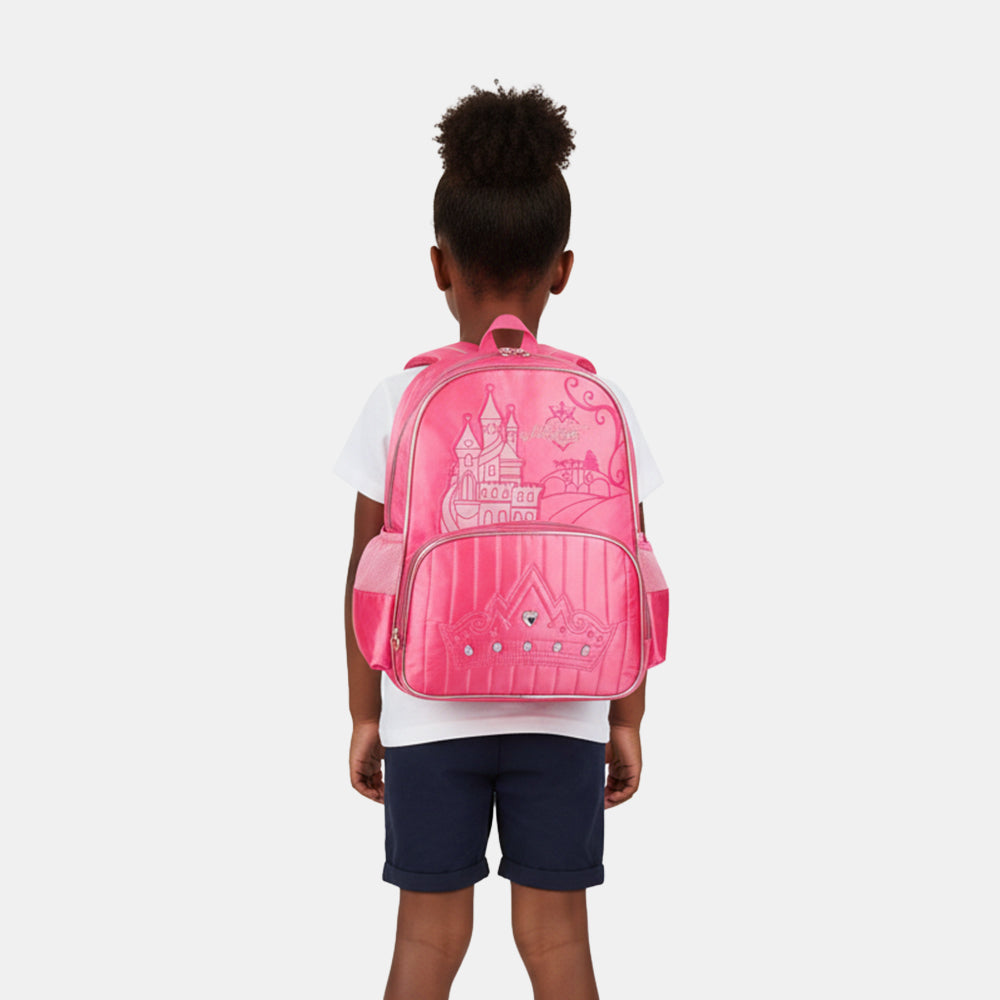 Mochila Kids Castelo com Luzes Rosa