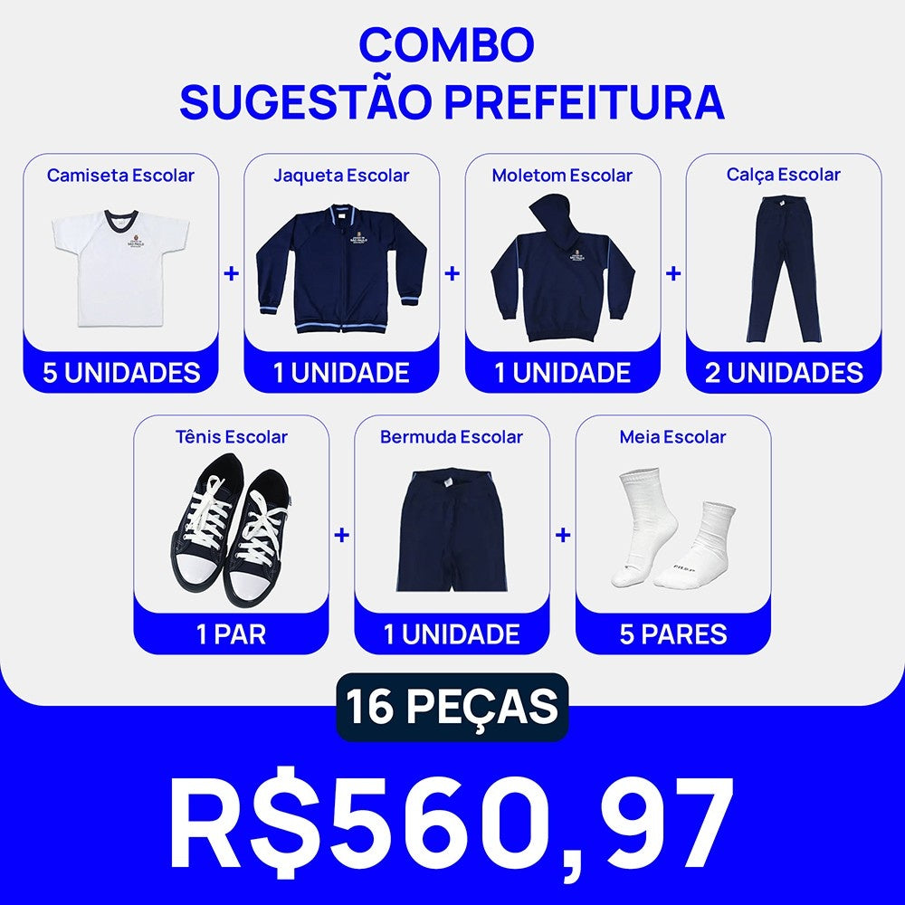 Kit Uniforme - Sugestão Prefeitura