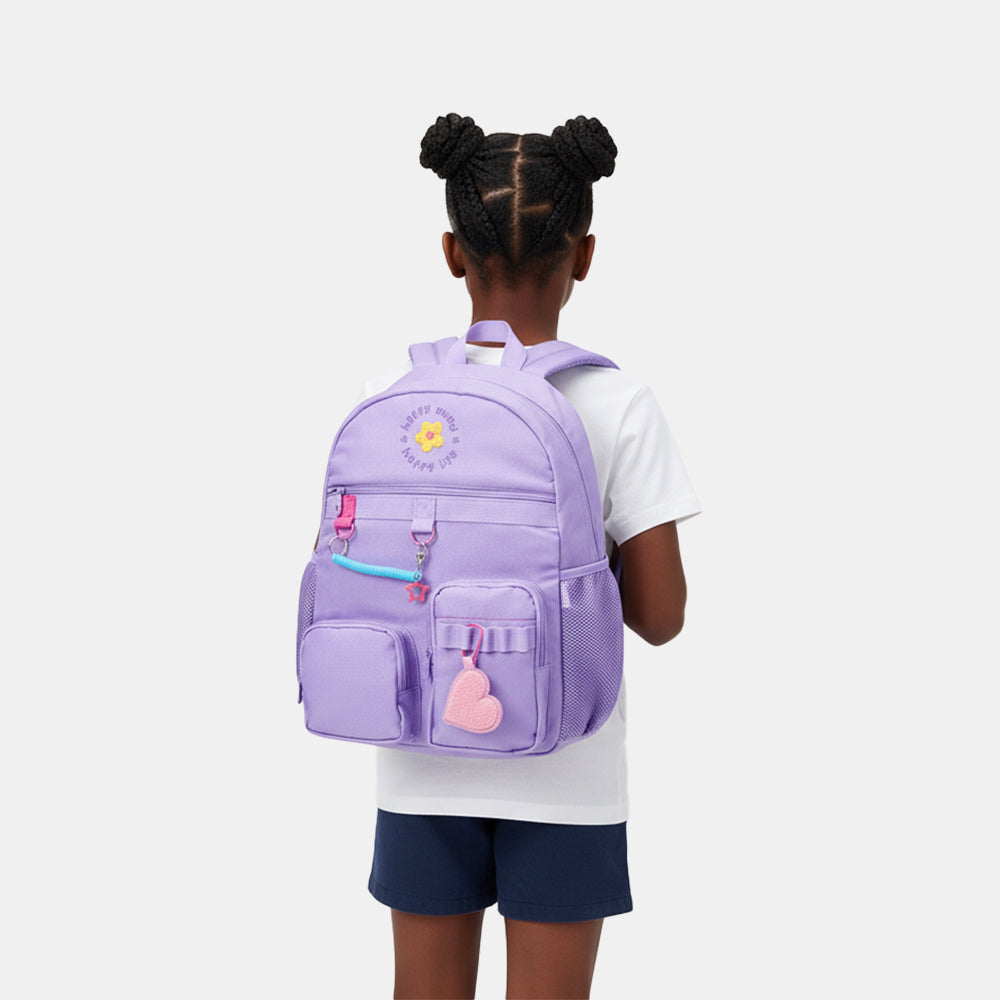 Mochila Juvenil Happy Girls Lilás