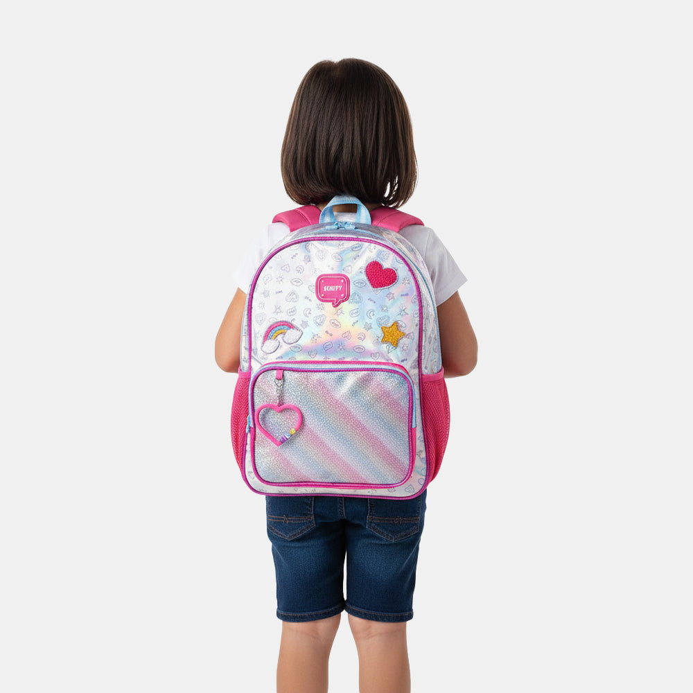 Mochila Kids Holográfica Rosa