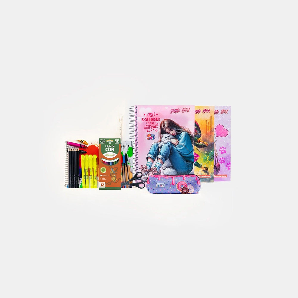 Kit VIII. Educação de Jovens e Adultos - Caderno Petite / Estojo Doce