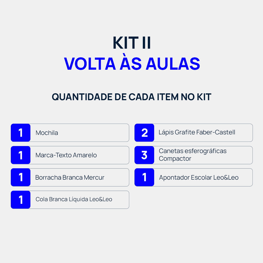 Kit II. Volta às Aulas - Neutro