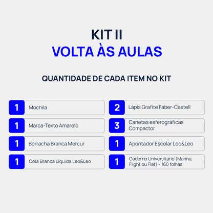 Kit II. Volta às Aulas Promocional - Neutro