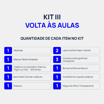 Kit III. Volta às Aulas - Neutro