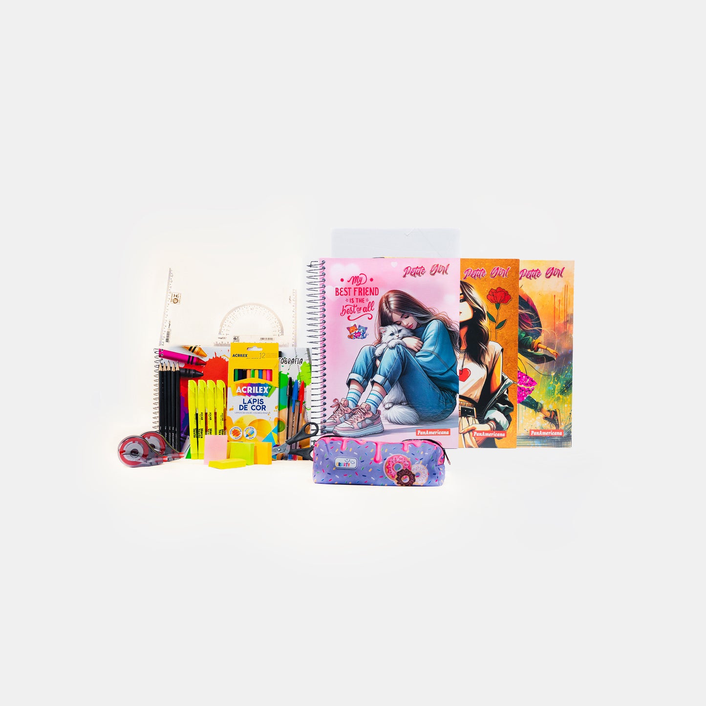 KIT VII. Ensino Médio - Caderno Sereia / Estojo Doce