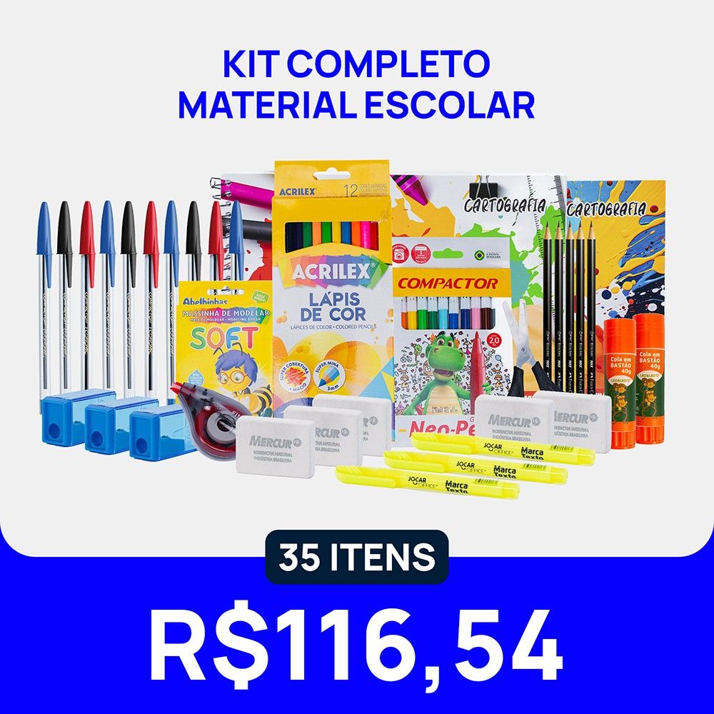 Kit Completo - Material Escolar
