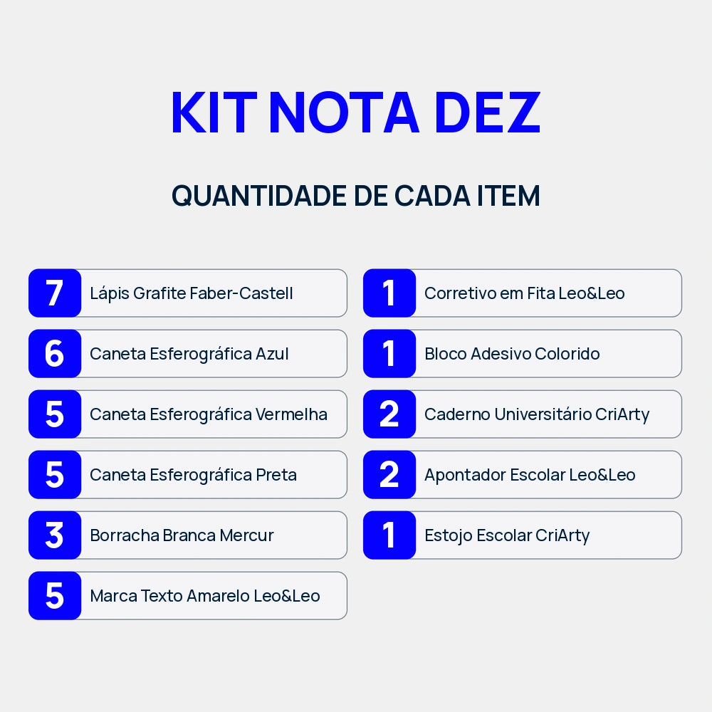 KIT Nota Dez