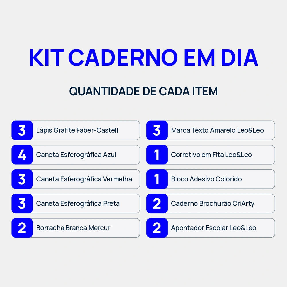 KIT Caderno em Dia