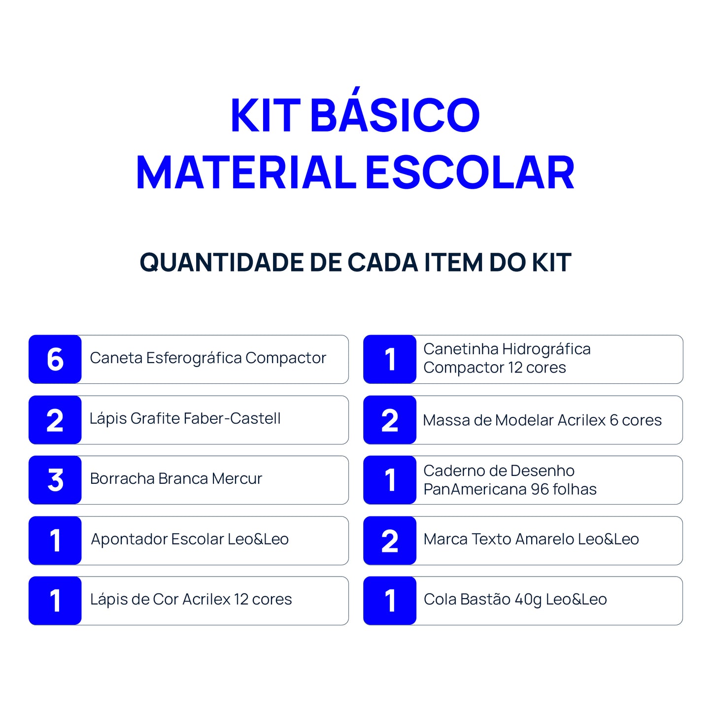 Kit Básico - Material Escolar