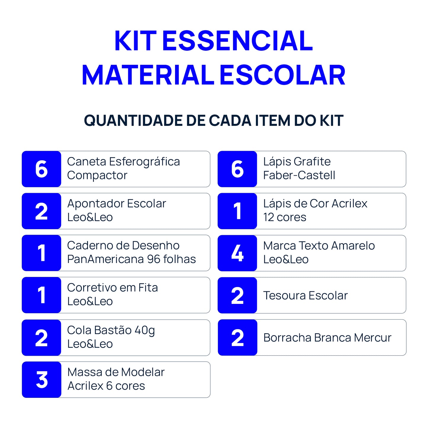 Kit Essencial - Material Escolar