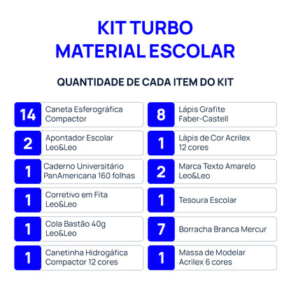 Kit Turbo - Material Escolar