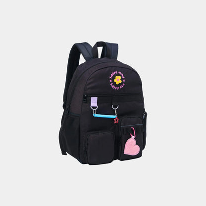 Mochila Juvenil Happy Girls Preta