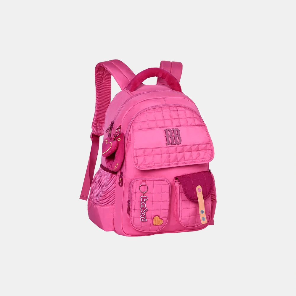 Mochila Juvenil Rebeca Bonbon Rosa - frente