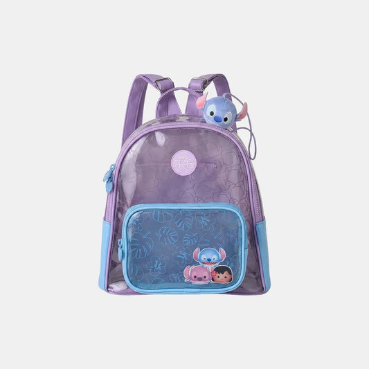 Mochila Baby Stitch Lilás - frente
