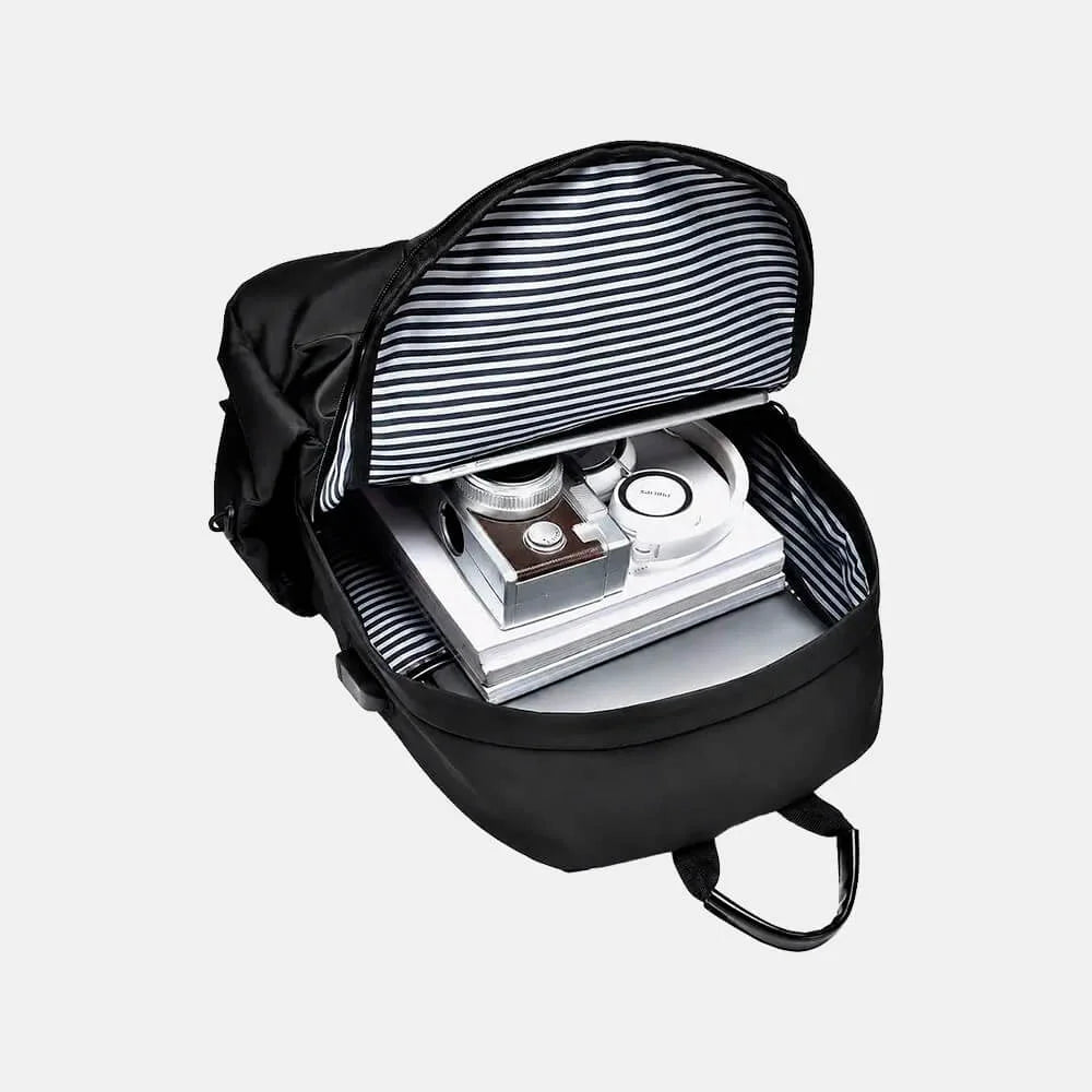 Mochila Adulto Lona Resinada Preta