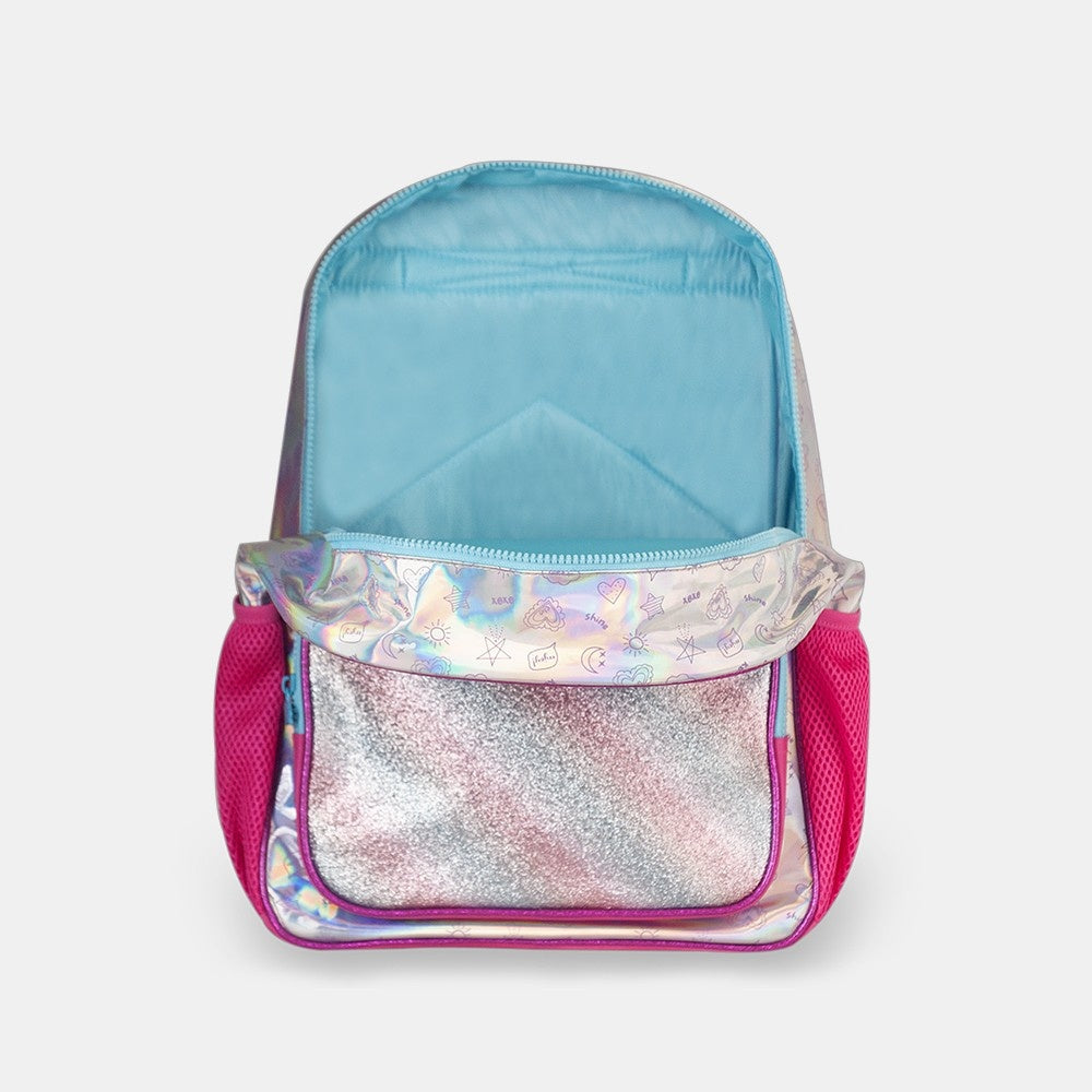 Mochila Kids Holográfica Rosa