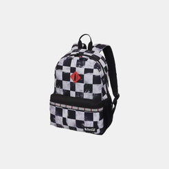 Mochila Juvenil Coca-Cola Quadriculado Cinza - frente