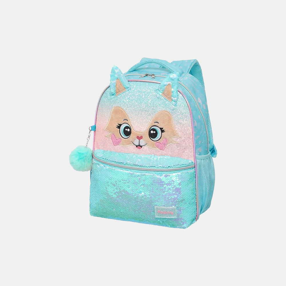 Mochila Infantil Raposinha Lantejoula - frente