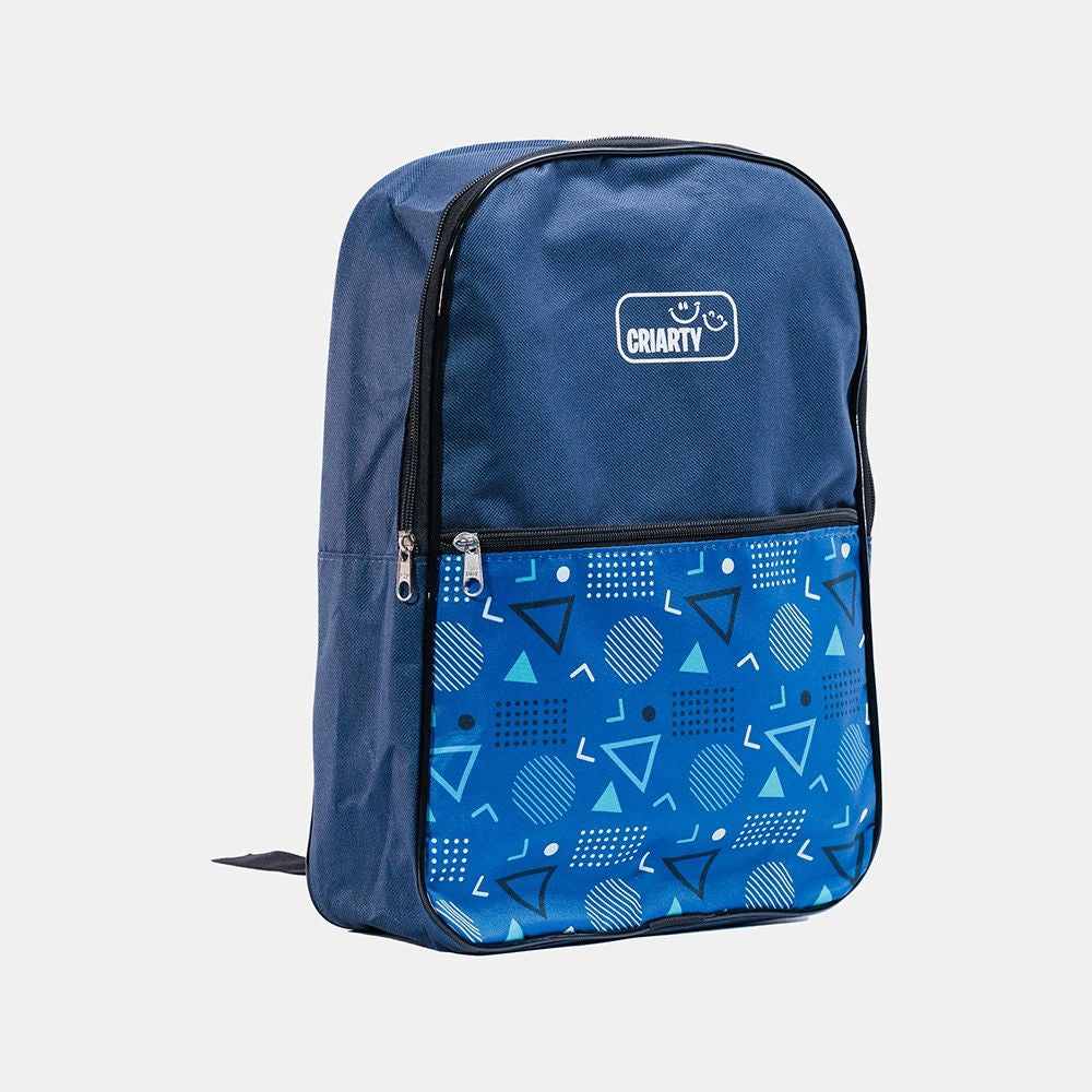 Mochila Infantil Criarty - Azul Triângulo
