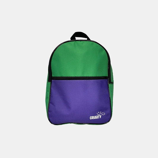 Mochila escolar Criarty - Verde/Roxo