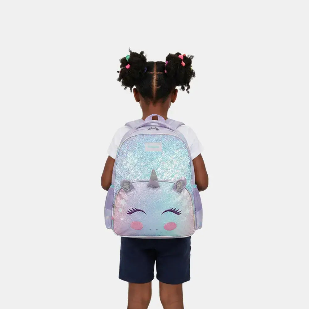Mochila Kids Unicórnio com Lantejoulas
