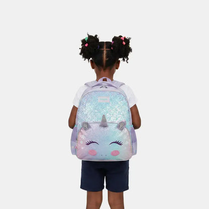 Mochila Kids Unicórnio com Lantejoulas
