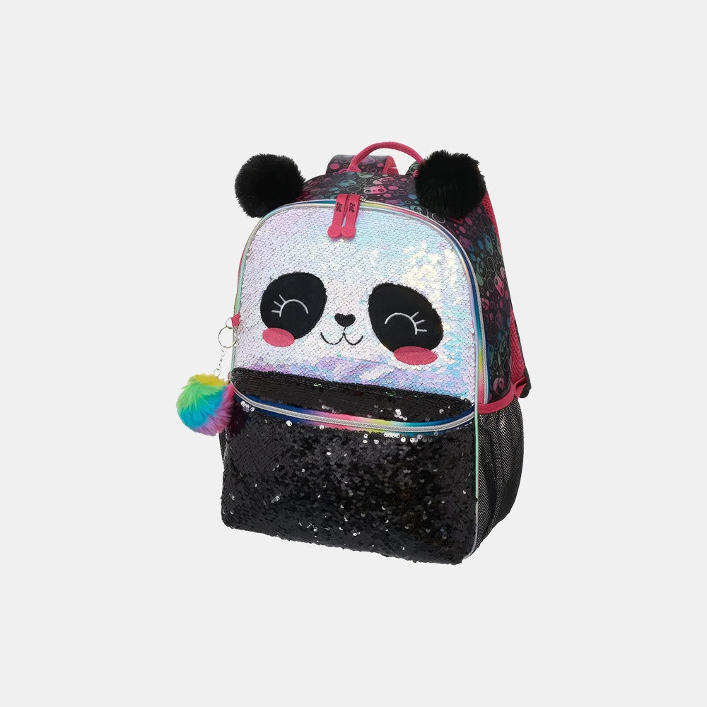 Mochila Infantil Panda Lantejoula - frente