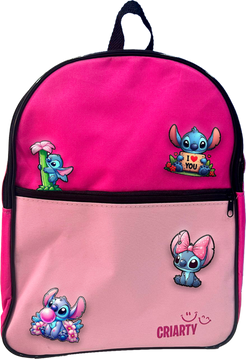 Mochila escolar Criarty - Rosa Liso + 4 Termocolantes