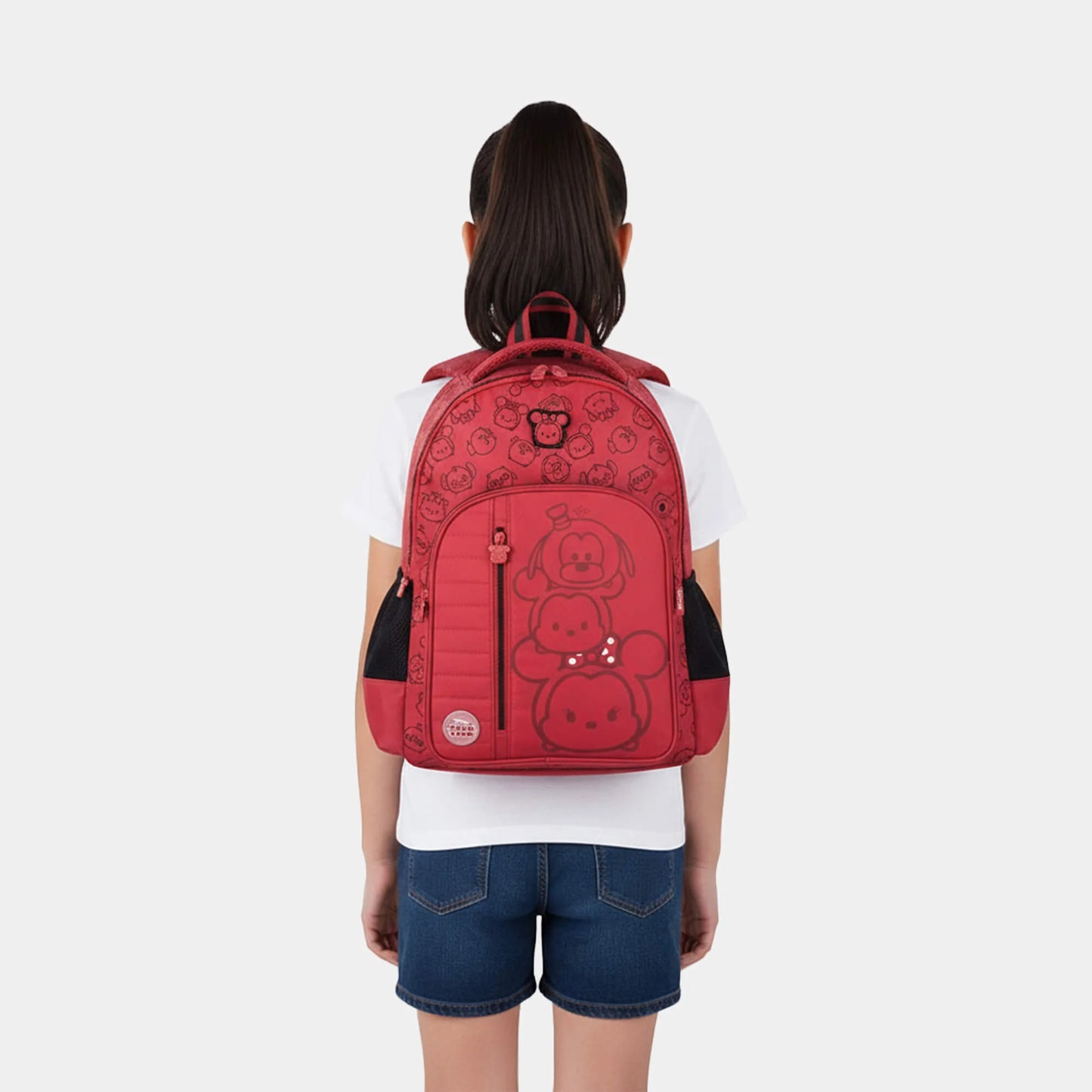 Mochila Juvenil Minnie Tsum Tsum Vermelha
