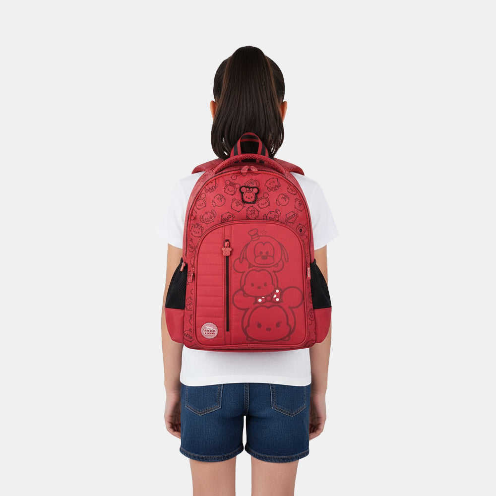 Mochila Juvenil Minnie Tsum Tsum Vermelha