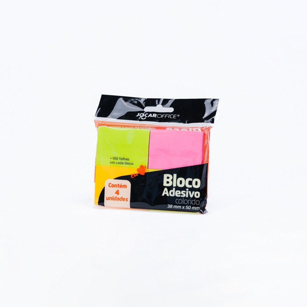 Bloco Adesivo 38x50mm - colorido