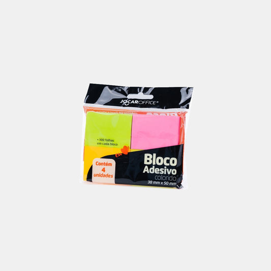 Bloco Adesivo 38x50mm - colorido