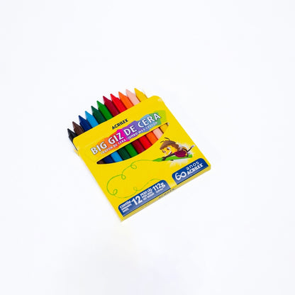 Giz de cera jumbo 12 cores – Acrilex