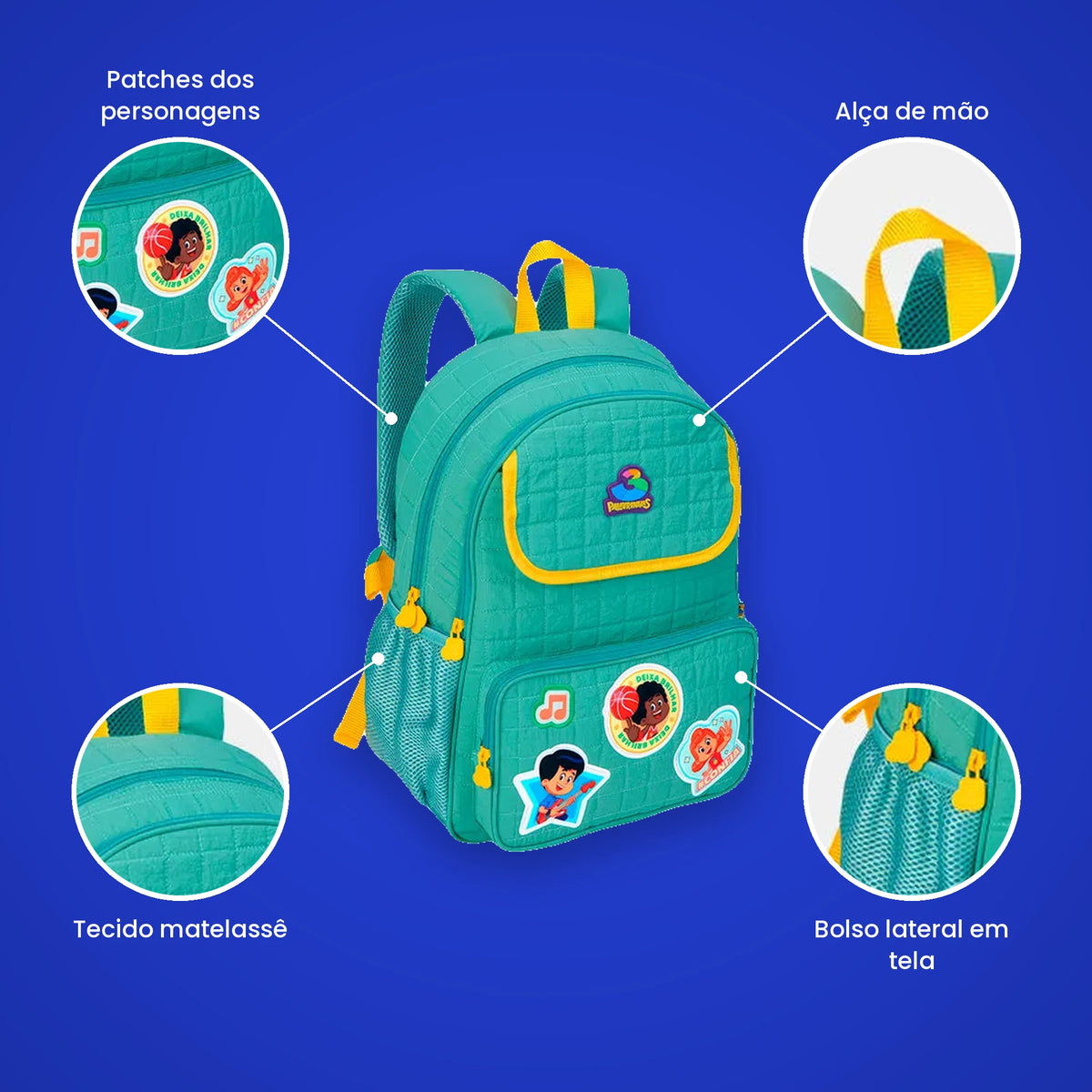 Ficha Técnica - Mochila Kids Três Palavrinhas Verde